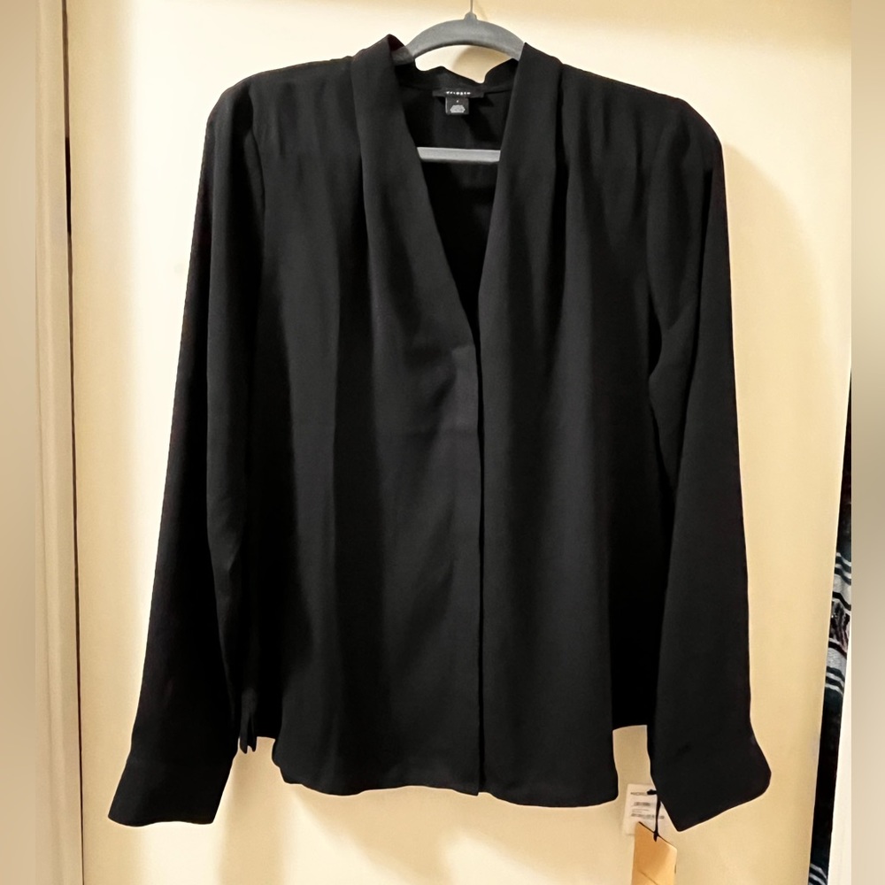 Halogen NWT Black Button Up Top size Large